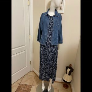 Bobbie brooks set of dress with jeans jacket